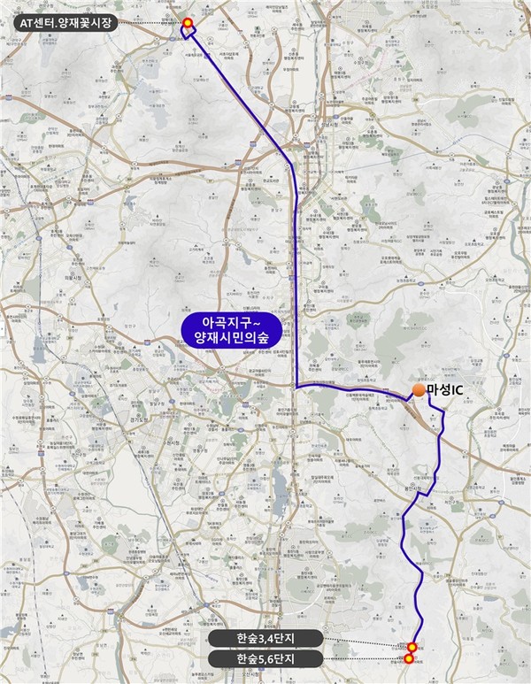 프리미엄 버스 운행 노선도