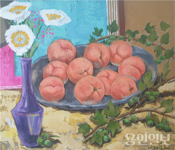 구스베리가 있는 정물화 53⨯41cm Mixed Media