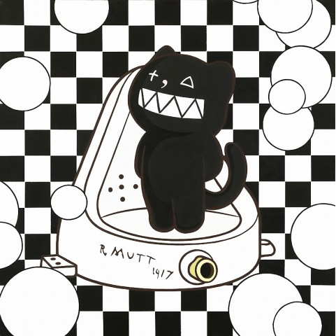 Racing Fountain 91.0 x 91.0cm Acrylic on canvas 2021