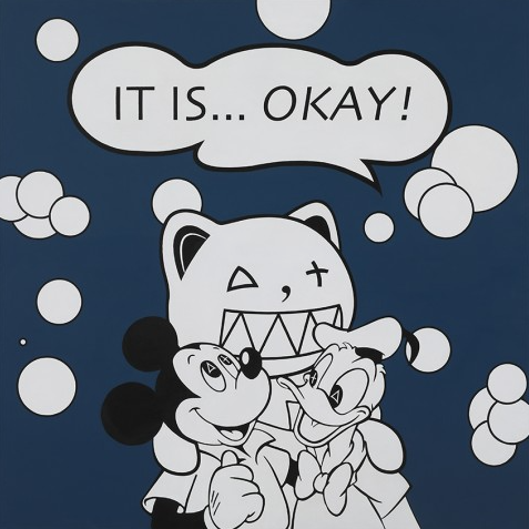 It is okay 91.0 x 91.0cm Acrylic on canvas 2021