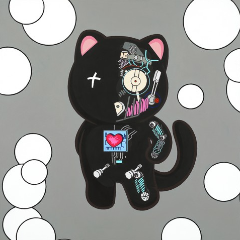 Upgrade dark 91.0 x 91.0cm Acrylic on canvas 2021