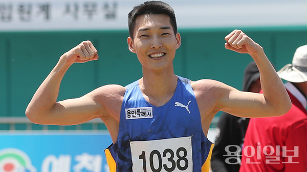 '제51회 KBS배 전국육상경기대회’에서 대회 신기록을 작성, 금메달 쾌거, 높이뛰기 우상혁 선수/사진=용인특례시