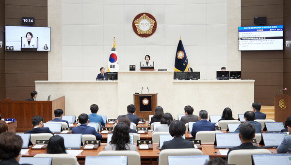 제287회 임시회 개회식과 제1차 본회의 현장 모습.  /사진=용인시의회