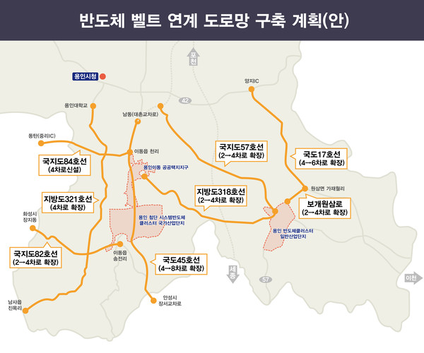 용인시 반도체벨트 연계 도로망 구축계획(안)