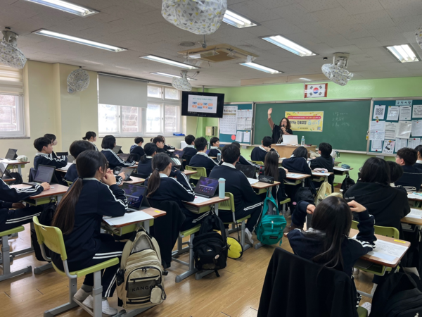 죽전중학교 AI와 함께하는 진로탐색 시간 /사진=용인교육청