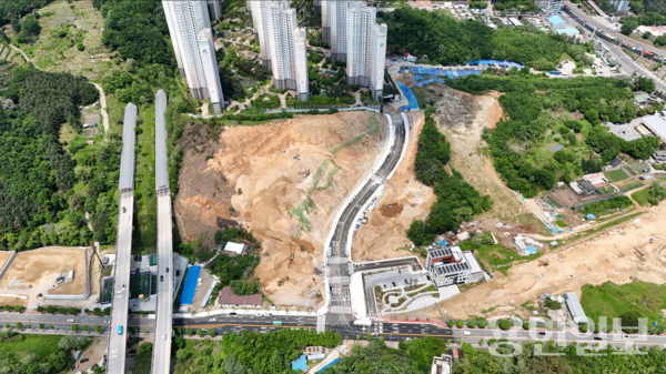 삼가동 힐스테이트 아파트와 대체 진입도로