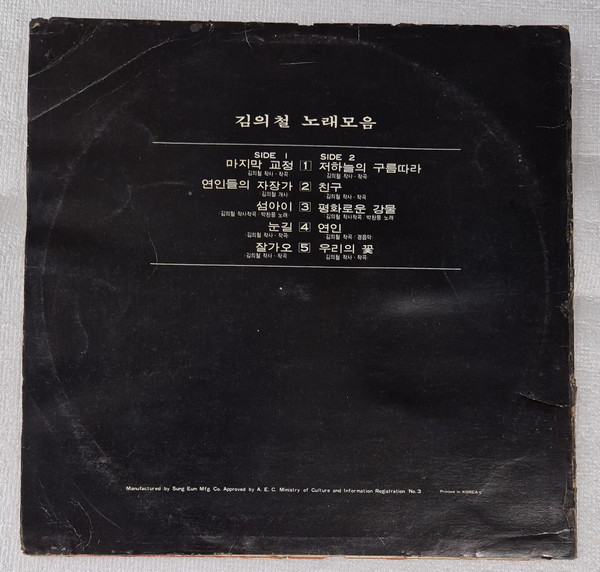 김의철, 노래모음 LP