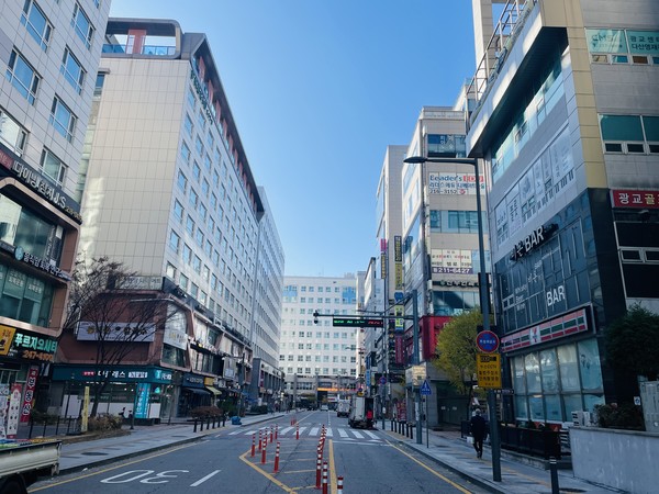 광교상현역 온누리 골목형상점가 전경