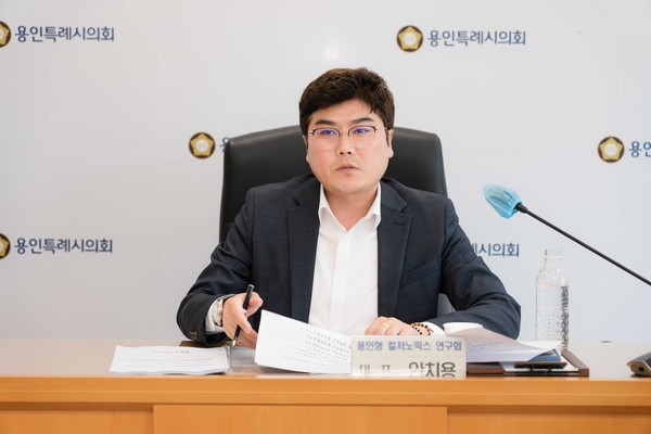 용인형 컬처노믹스 연구회 안치용 대표가 발언하고 있다. /사진=용인시의회